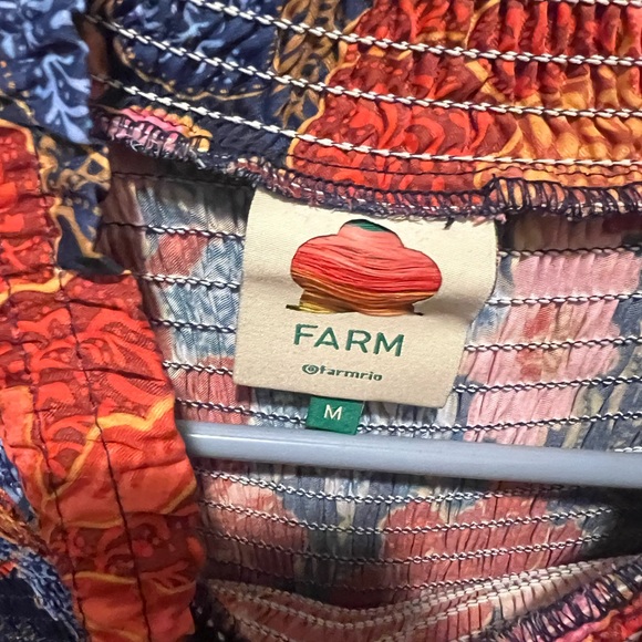 NWOT Farm Rio Navy Garden Smocked Mini Dress Sz M - Picture 6 of 6